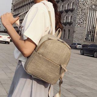 Linen Zip Backpack