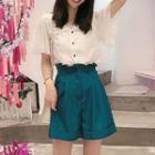 Sleeveless Top / Short-sleeve Blouse / Midi Skirt / Shorts / Set