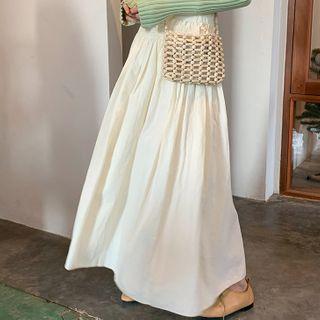 Maxi A-line Skirt Almond - One Size