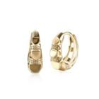 Elegant Fashion Plated Champagne Gold Geometric Round Earrings Champagne - One Size