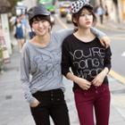 Long-sleeve Round-neck Printed T-shirt