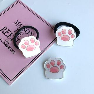 Alloy Cat Paw Hair Tie / Hair Clip
