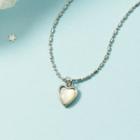 Shell Heart Pendant Necklace As Shown In Figure - One Size