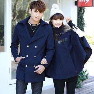Couple Matching Double Breast Coat / Cape