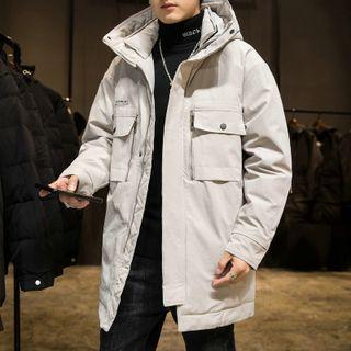 Hooded Pocketed Down Coat