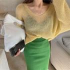 Oversize Sweater / Spaghetti Strap Sheath Dress