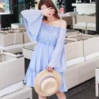 3/4-sleeve Off Shoulder Beach Dress