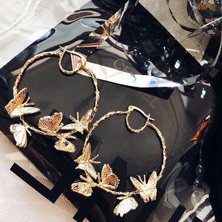 Butterfly Hoop Earring Earring - One Size