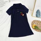 Short- Sleeve Mini Polo Dress