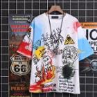 Short-sleeve Drawing Print T-shirt