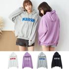 Oversized Letter Embroidered Hoodie