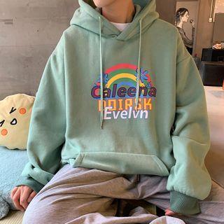 Long-sleeve Rainbow Printed Hoodie