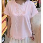 Strawberry Embroidered Short Sleeve T-shirt