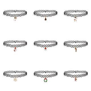 Set Of 9: Lace Choker