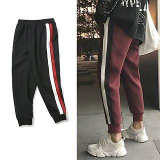 Contrast Stripe Tapered Pants