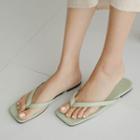 Pastel Square-toe Flip-flops