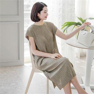 Cap-sleeve Textured Dress