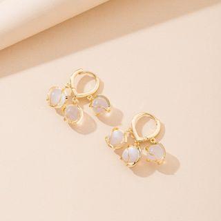 Beaded Earrings Gold - 1 Pair - One Size