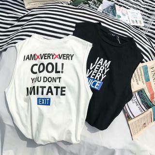 Couple Matching Letter Tank Top