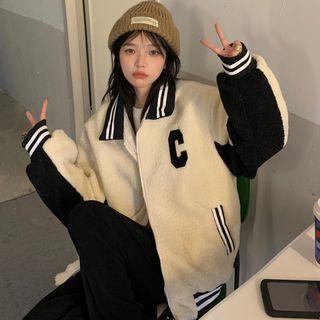 Fluffy Bomber Jacket Almond - One Size