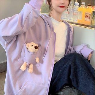 Bear Zip Hoodie