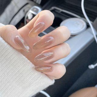 Pointed Faux Nail Tips 126 - Pink - One Size