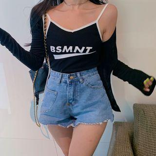 Set: Lettering Camisole + Light Jacket