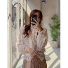 Floral Lace Blouson Cardigan