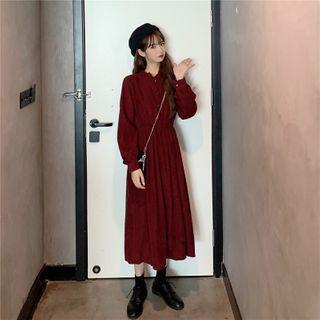 Ruffled Elastic-waist Dress