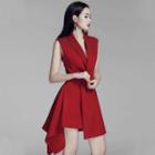 Irregular Hem Sleeveless Mini A-line Dress