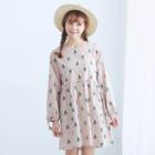 Round Neck Cactus Print A-line Dress