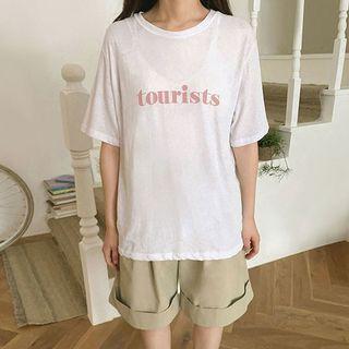 Tourists Printed Cotton T-shirt