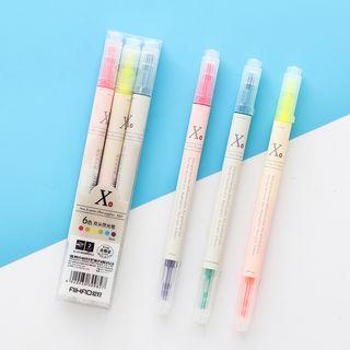 Set Of 3: Dual Head Highlighter Set Of 3 - One Size