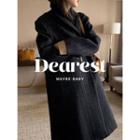 Single-breasted Wool Blend Checked Coat