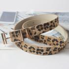 Leopard Faux-leather Belt Leopard - 102cm