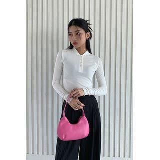 Long-sleeve Stand-collar Henley
