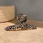Leopard Print Hair Clamp Black & Brown - One Size