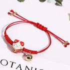 Fortune Cat Red String Bracelet