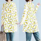 Banana Print Shirt Dress