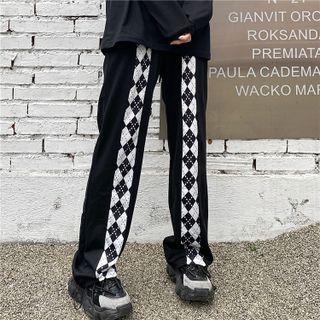 Argyle Panel Sweatpants