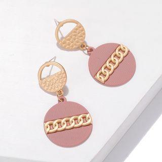 Chain Disc Alloy Dangle Earring