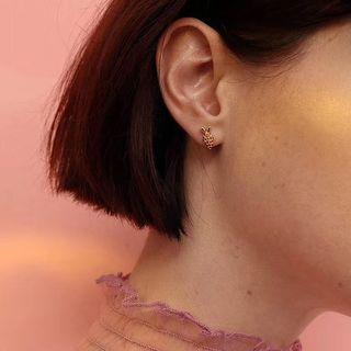 Mismatch Rhinestone Accent Earrings As Shown In Figure - One Size