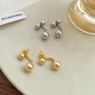 Sterling Silver Bead Stud Earring