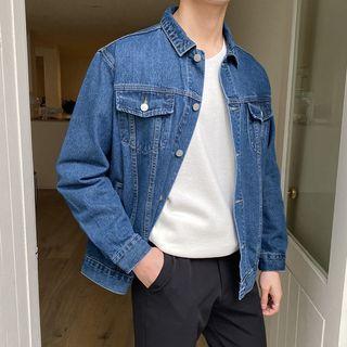 Flap-detail Denim Jacket