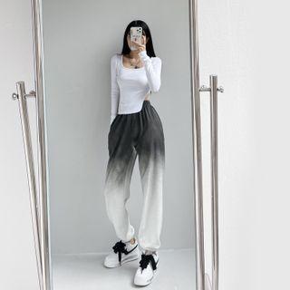 High-waist Gradient Sweatpants