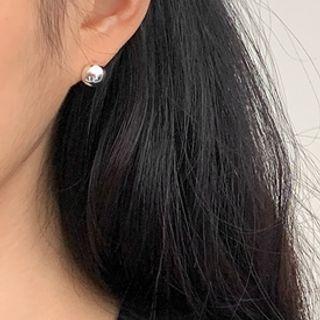 Silver Ball Ear Studs