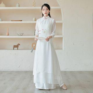 Traditional Chinese Long-sleeve Dress / Pants