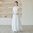 Traditional Chinese Long-sleeve Dress / Pants