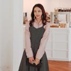 Polka-dot A-line Pinafore Dress