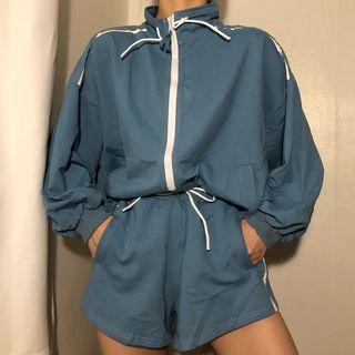 Set: Hooded Windbreaker + Sweatshorts